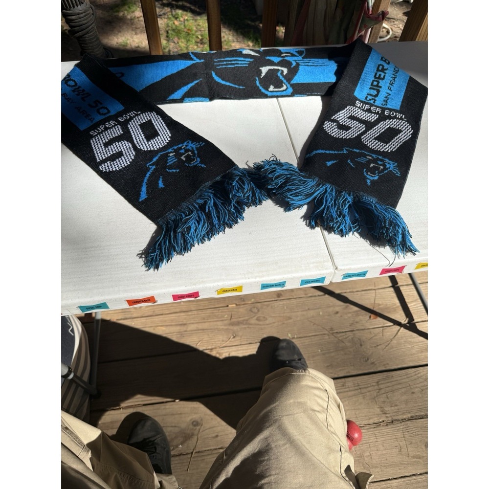 Carolina Panthers Super Bowl 50 Scarf NFL NFC AFC Officially Licensed Product